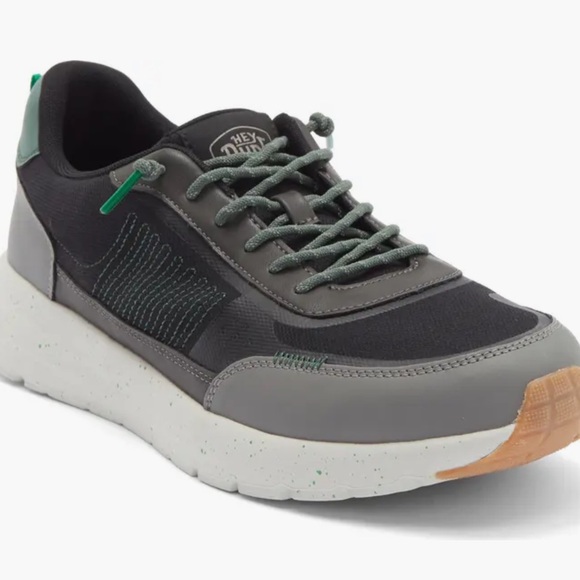 Hey Dude Black and Gray Sneakers - Picture 1 of 5